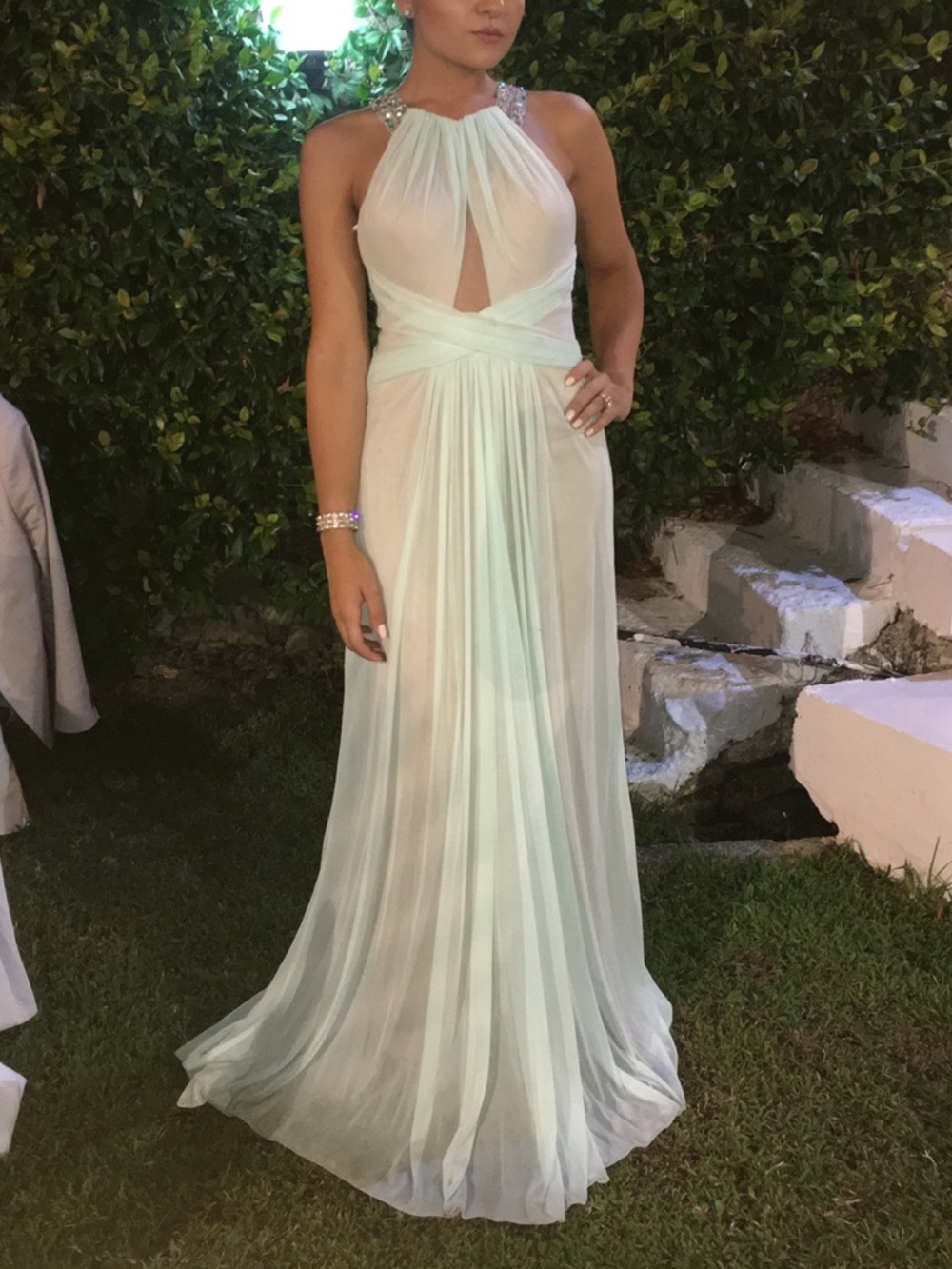 Mint green gown
